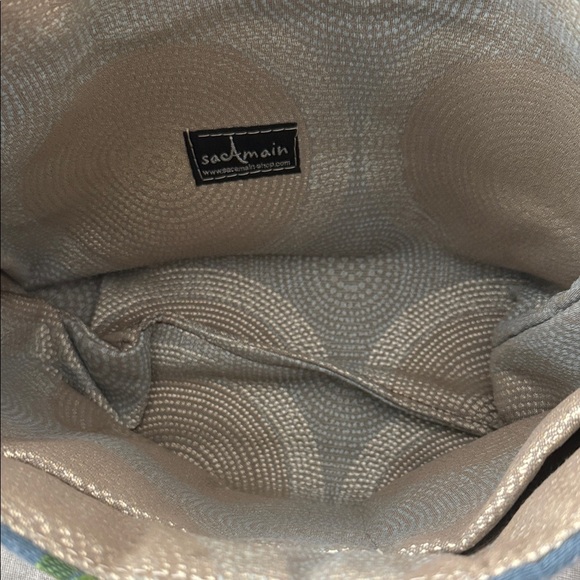 Sacamain Floral Blue and Green Women's Bag - Picture 6 of 9